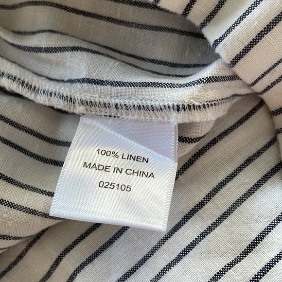 Sussan navy stripe linen pants - Picture 3 of 5